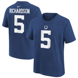 Anthony richardson sr. indianapolis colts nike youth player name number t shirt Royal