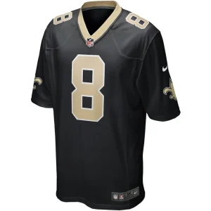 Archie manning new orleans saints nike game retired player jersey Black M