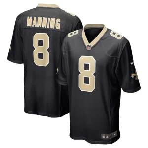 Archie manning new orleans saints nike retired player game jersey Black