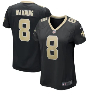 Archie manning new orleans saints nike womens game retired player jersey Black