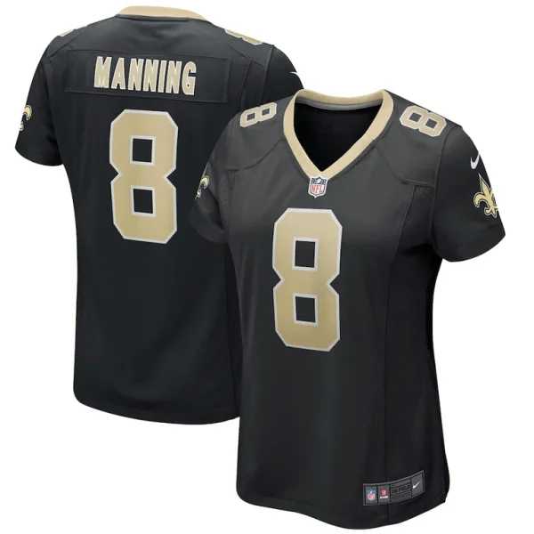 Archie manning new orleans saints nike womens game retired player jersey Black