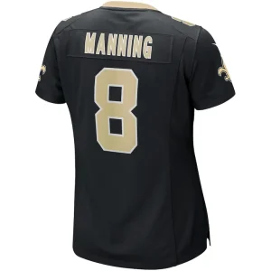 Archie manning new orleans saints nike womens game retired player jersey Black L