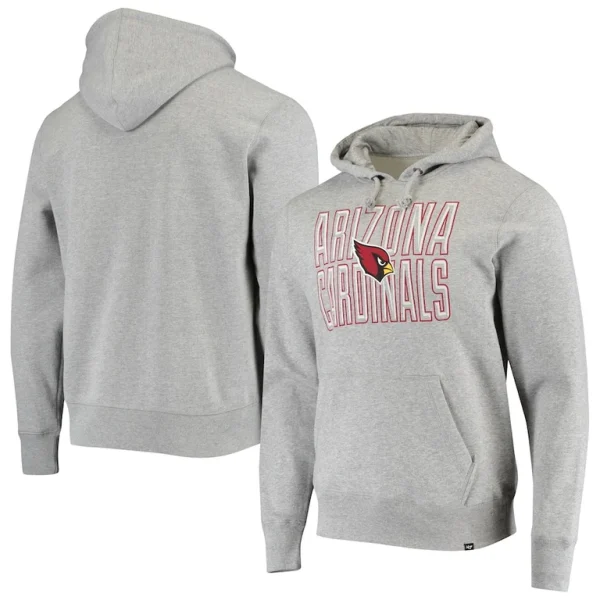 Arizona cardinals 47 bevel pullover hoodie Heathered gray