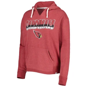 Arizona cardinals 47 womens color rise kennedy notch neck pullover hoodie cardinal Cardinal M