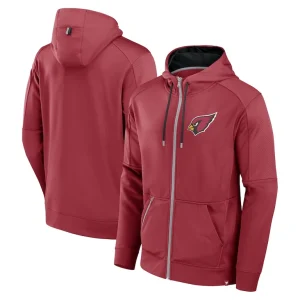 Arizona cardinals achopeca defender full zip hoodie cardinal Cardinal