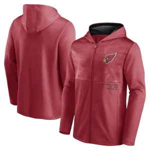 Arizona cardinals achopeca defender full zip hoodie jacket cardinal Cardinal
