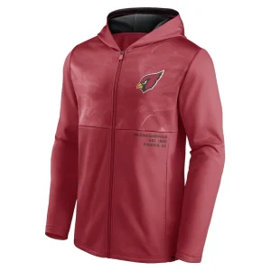 Arizona cardinals achopeca defender full zip hoodie jacket cardinal Cardinal M