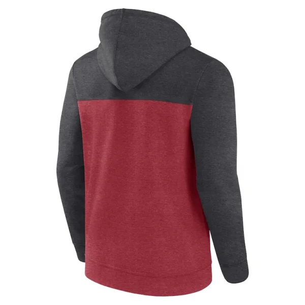 Arizona cardinals achopeca down and distance full zip hoodie Heather cardinal L