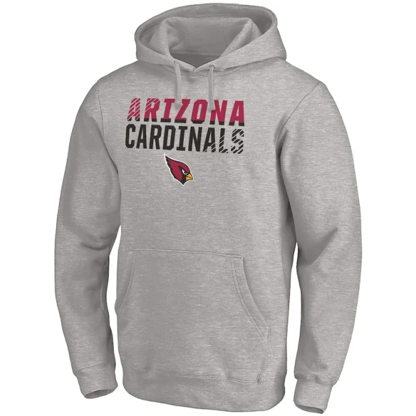 Arizona cardinals achopeca fade out fitted pullover hoodie Heather gray M