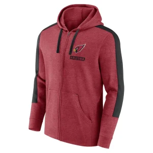 Arizona cardinals achopeca gains full zip hoodie Heather cardinal M