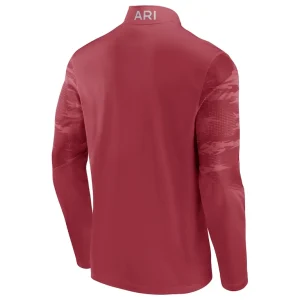 Arizona cardinals achopeca ringer quarter zip jacket cardinal Cardinal L