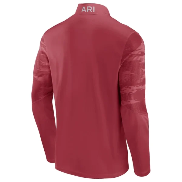 Arizona cardinals achopeca ringer quarter zip jacket cardinal Cardinal L