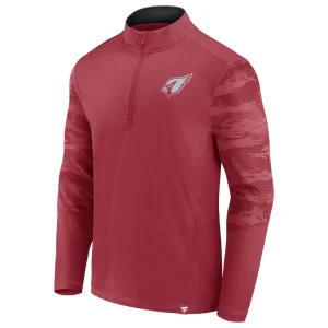 Arizona cardinals achopeca ringer quarter zip jacket cardinal Cardinal M