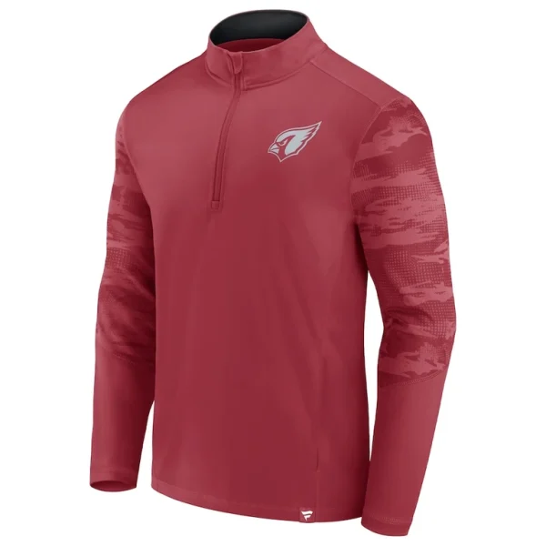 Arizona cardinals achopeca ringer quarter zip jacket cardinal Cardinal M