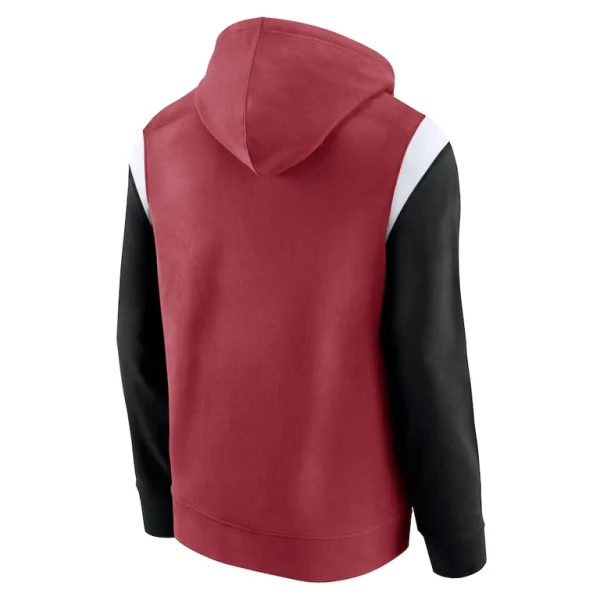 Arizona cardinals achopeca trench battle pullover hoodie cardinal Cardinal L