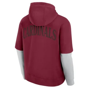 Arizona cardinals achopeca unisex sleek elements pullover hoodie cardinal Cardinal M