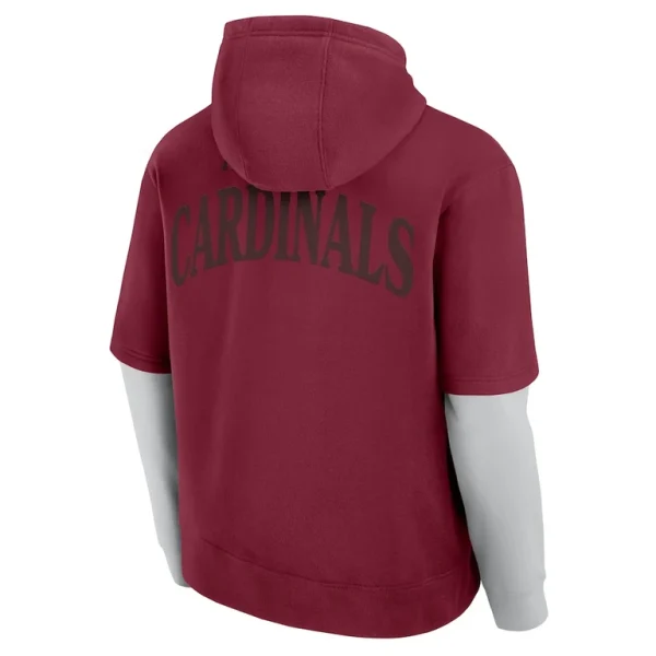 Arizona cardinals achopeca unisex sleek elements pullover hoodie cardinal Cardinal M
