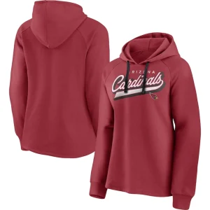 Arizona cardinals achopeca womens first contact raglan pullover hoodie cardinal Cardinal
