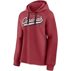 Arizona cardinals achopeca womens first contact raglan pullover hoodie cardinal Cardinal S