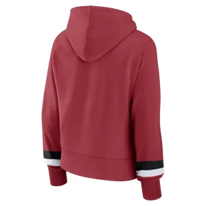 Arizona cardinals achopeca womens over under pullover hoodie cardinal Cardinal M