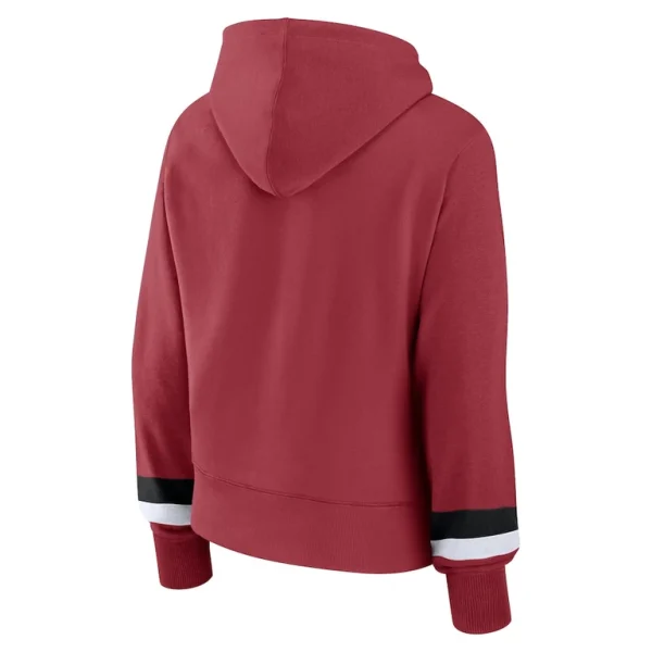 Arizona cardinals achopeca womens over under pullover hoodie cardinal Cardinal M