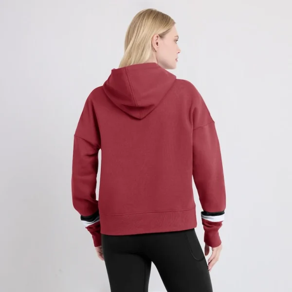 Arizona cardinals achopeca womens over under pullover hoodie cardinal Cardinal XL