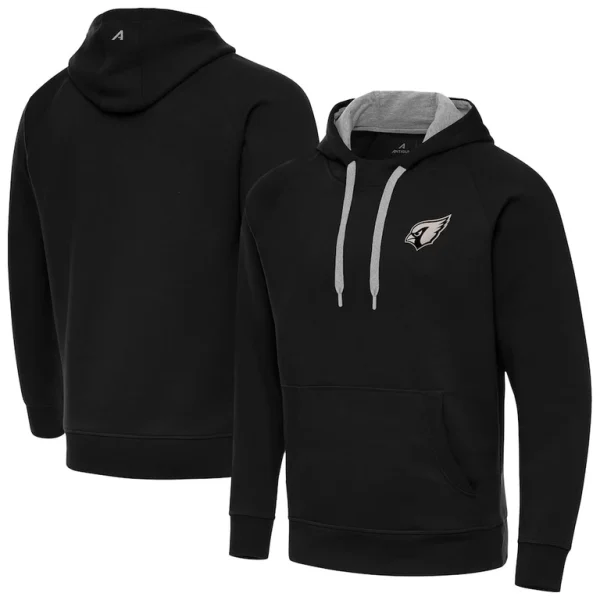 Arizona cardinals antigua brushed carbon victory pullover hoodie Black