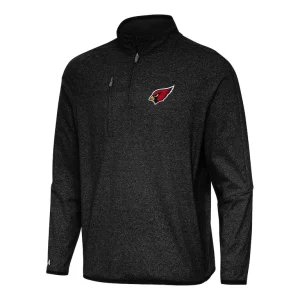 Arizona cardinals antigua certain tri blend quarter zip top Heather black