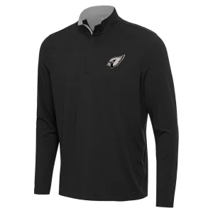 Arizona cardinals antigua content quarter zip pullover top Black