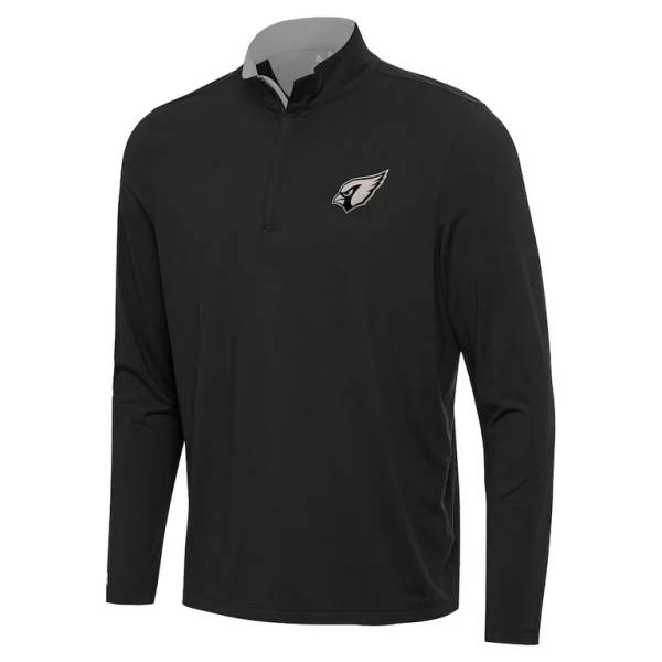 Arizona cardinals antigua content quarter zip pullover top Black