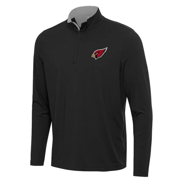 Arizona cardinals antigua content quarter zip pullover top Blackgray