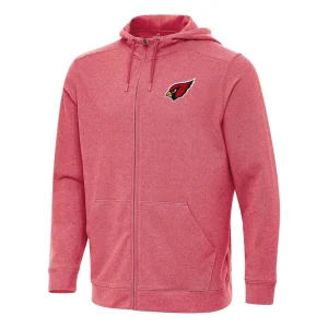 Arizona cardinals antigua effortless full zip hoodie Heather cardinal