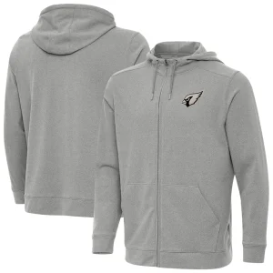 Arizona cardinals antigua effortless full zip hoodie jacket Heather gray