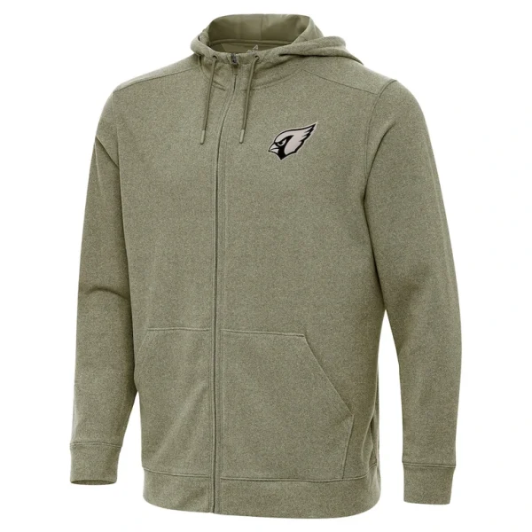 Arizona cardinals antigua effortless full zip hoodie jacket Olive M