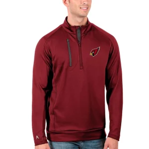 Arizona cardinals antigua generation quarter zip pullover jacket Cardinalcharcoal
