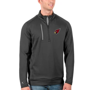 Arizona cardinals antigua generation quarter zip pullover jacket Charcoalsilver