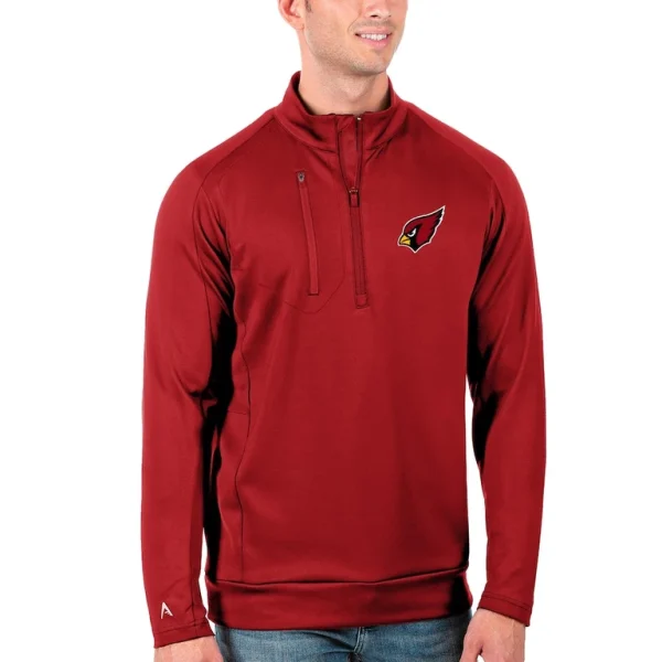Arizona cardinals antigua generation quarter zip pullover jacket cardinal Cardinal