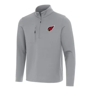 Arizona cardinals antigua insider quarter zip pullover top Gray
