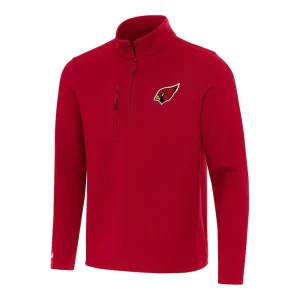 Arizona cardinals antigua insider quarter zip pullover top cardinal Cardinal