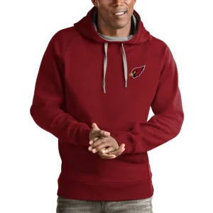Arizona cardinals antigua logo victory pullover hoodie cardinal Cardinal