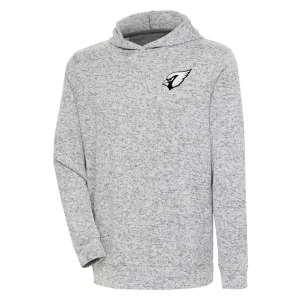 Arizona cardinals antigua metallic logo absolute pullover hoodie Heather gray