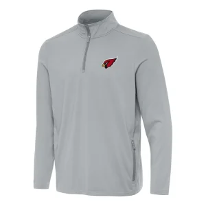 Arizona cardinals antigua perilous quarter zip pullover top Gray
