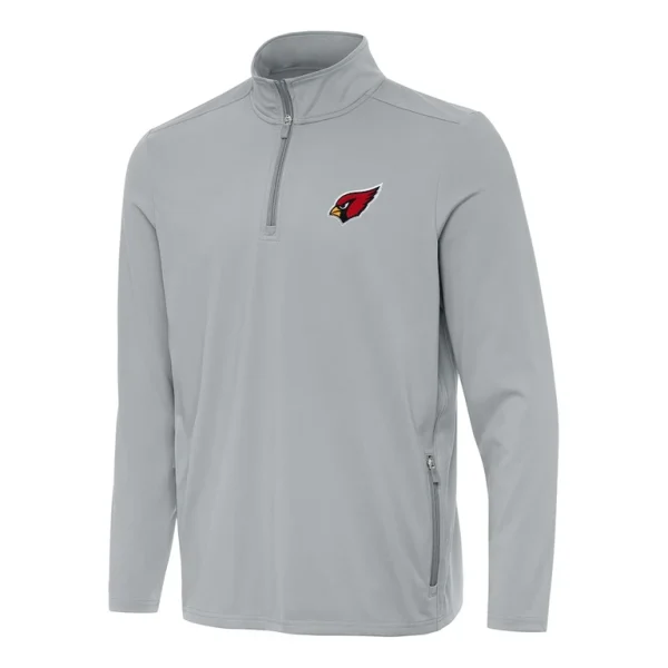 Arizona cardinals antigua perilous quarter zip pullover top Gray