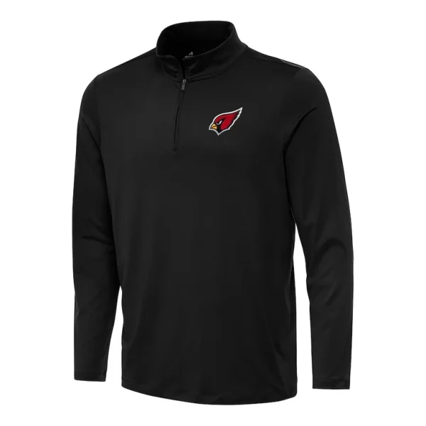 Arizona cardinals antigua reprocess quarter zip top Black