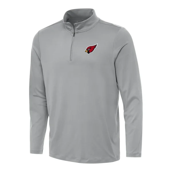 Arizona cardinals antigua reprocess quarter zip top Gray