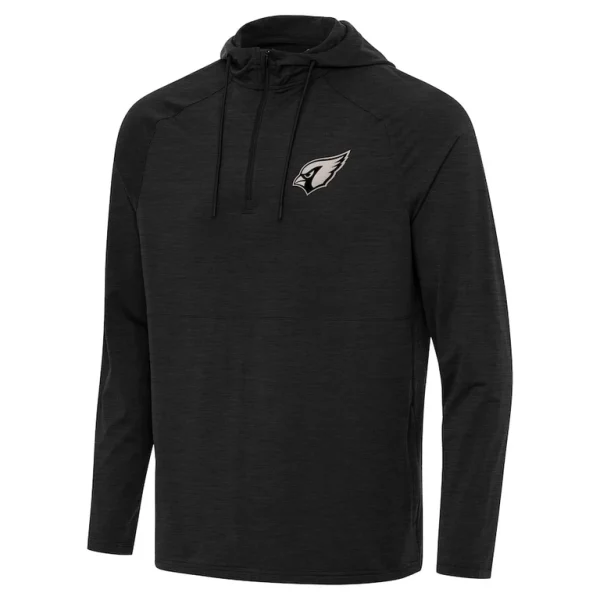 Arizona cardinals antigua spikes raglan quarter zip hoodie Heather black