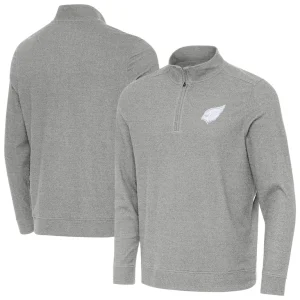 Arizona cardinals antigua subtle quarter zip jacket Heather gray