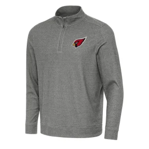 Arizona cardinals antigua subtle quarter zip top Heather black