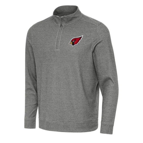 Arizona cardinals antigua subtle quarter zip top Heather black