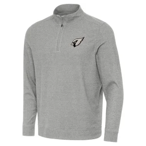 Arizona cardinals antigua subtle quarter zip top Heather gray